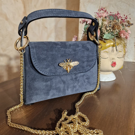 Bolso de Ante con detalle de Abeja