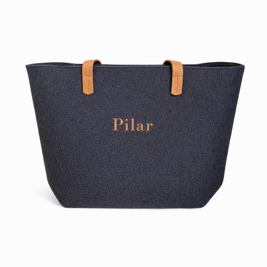Bolso de fieltro personalizable con nombre