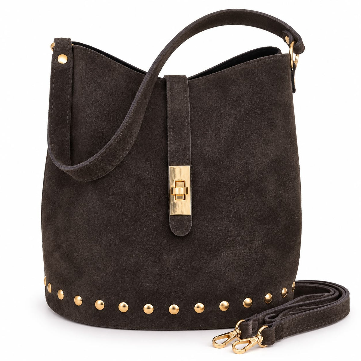 Bolso Siena de ante y tachuelas