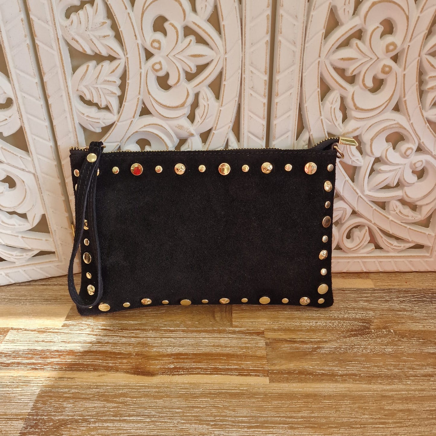 bolso bandolera tachuelas ante personalizado